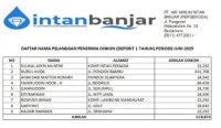 Inilah 9 Pelanggan PTAM Intan Banjar yang Beruntung Menerima Program Deposit Juli 2025