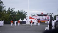 Pemko Banjarbaru Gelar Upacara Serenade dan Penurunan Bendera HUT ke-80 RI