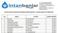 PTAM Intan Banjar Umumkan 9 Pelanggan Penerima Program Deposit Periode Oktober 2025